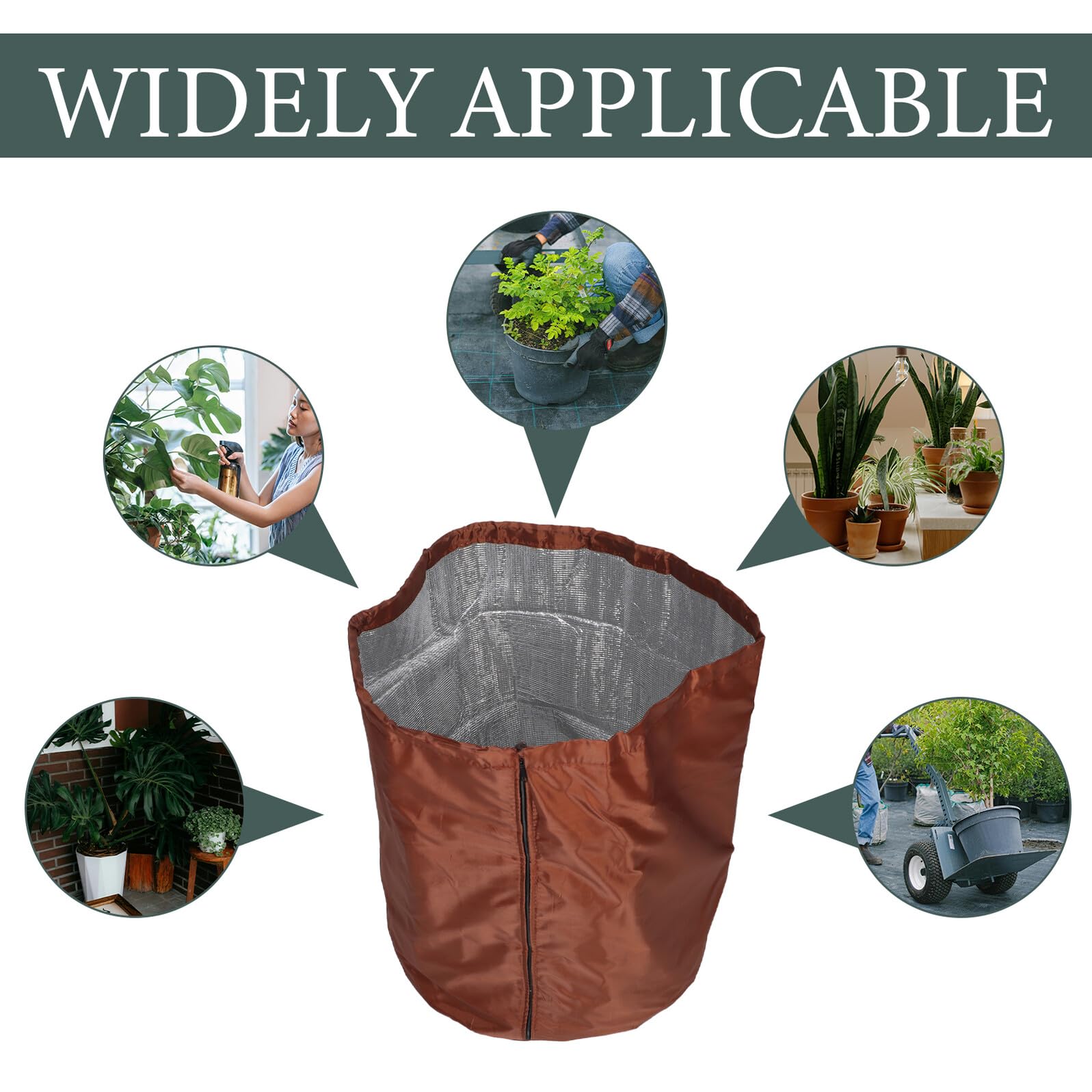 Veemoon Copertura Antigelo per Piante da Esterno 65X70 CM Protettivo Resistente Telo per Vasi da Giardino Protezione Invernale e Accesso alla Luce Solare per Piante da Giardinaggio