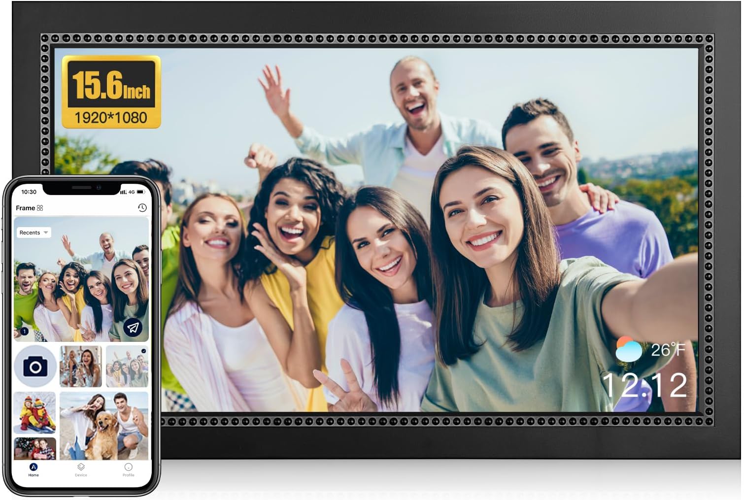 Amazon.com : Togcey 15.6 Inch Digital Picture Frame WiFi Smart Digital ...