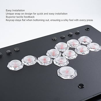 Amazon.co.jp: アーケードボタン、レッドスイッチメカニカル