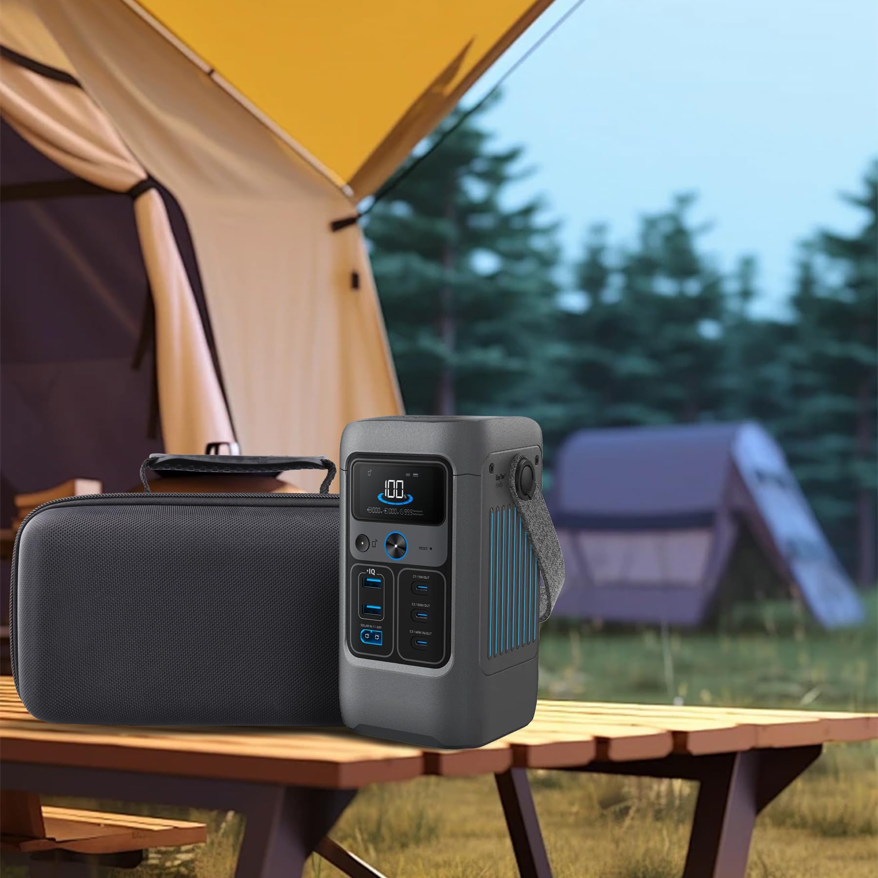 co2CREA Duro Viajar Caja Estuche Funda para Anker SOLIX Estación Eléctrica Portátil Outdoor Generador Solar(Funda Solo,Case Only)