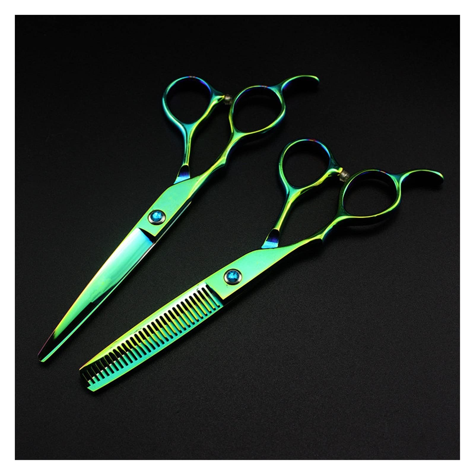 Ciseaux de Coiffure 6 Pouces, Ciseaux de barbier pour gaucher, kit de Coiffure (Coupe B)