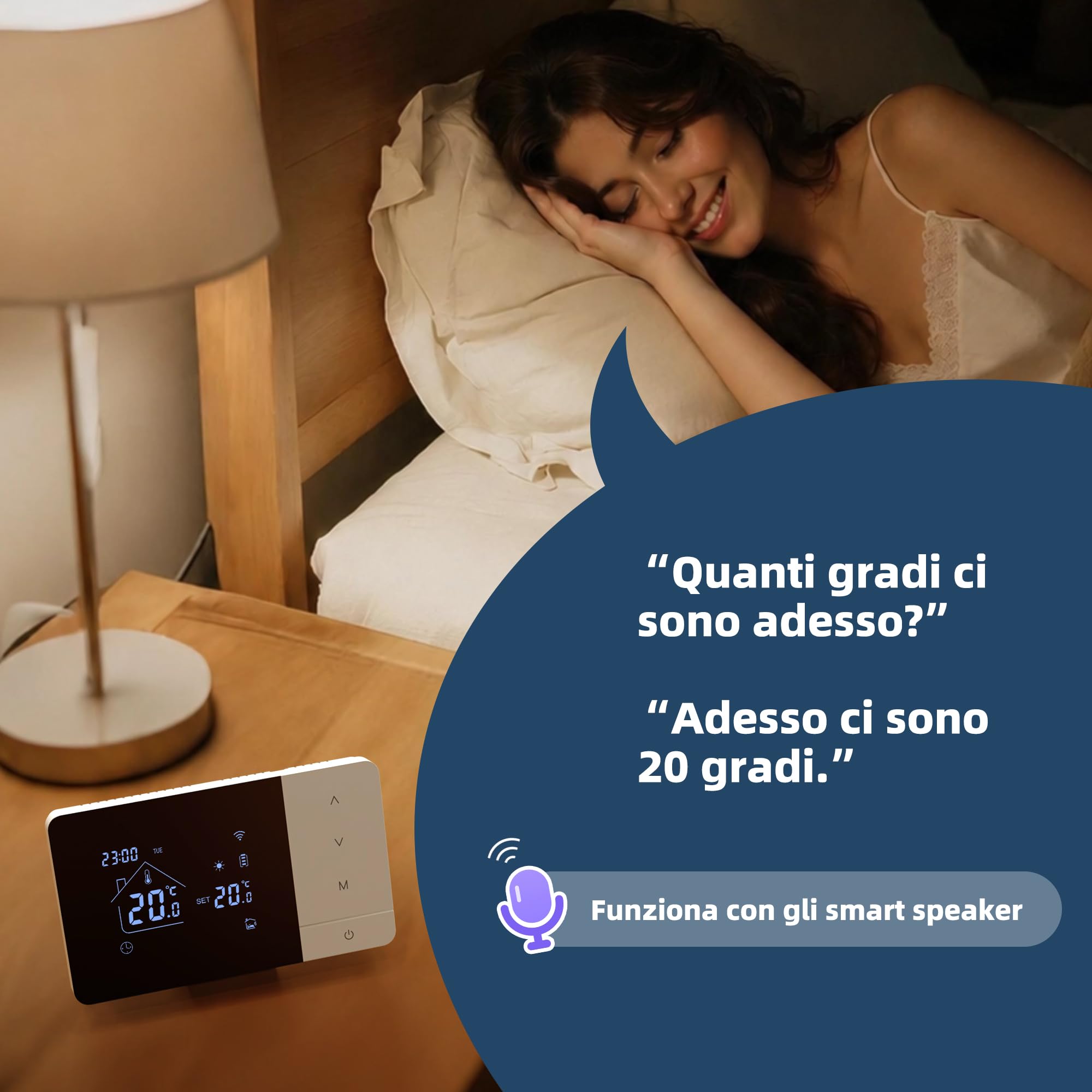 Termostato Wi-Fi per caldaia intelligente alimentato batteria 3A 506X