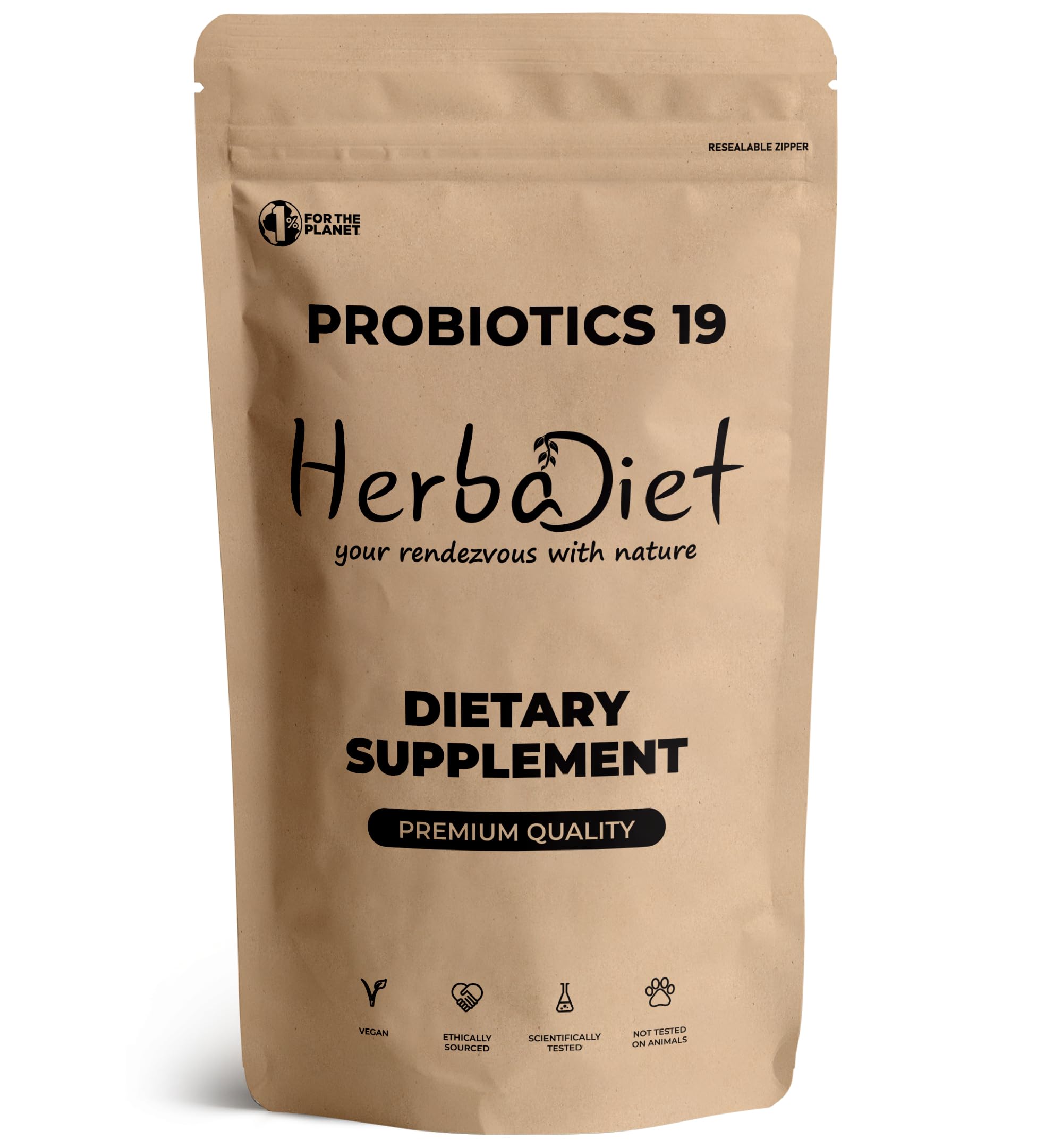 Probiotic Blend Lactobacillus 50 Billion Cfu/G Powder|100 Gram|Highest Rated 19 Strains|Fiber Supplement Probiotics For Men&Women