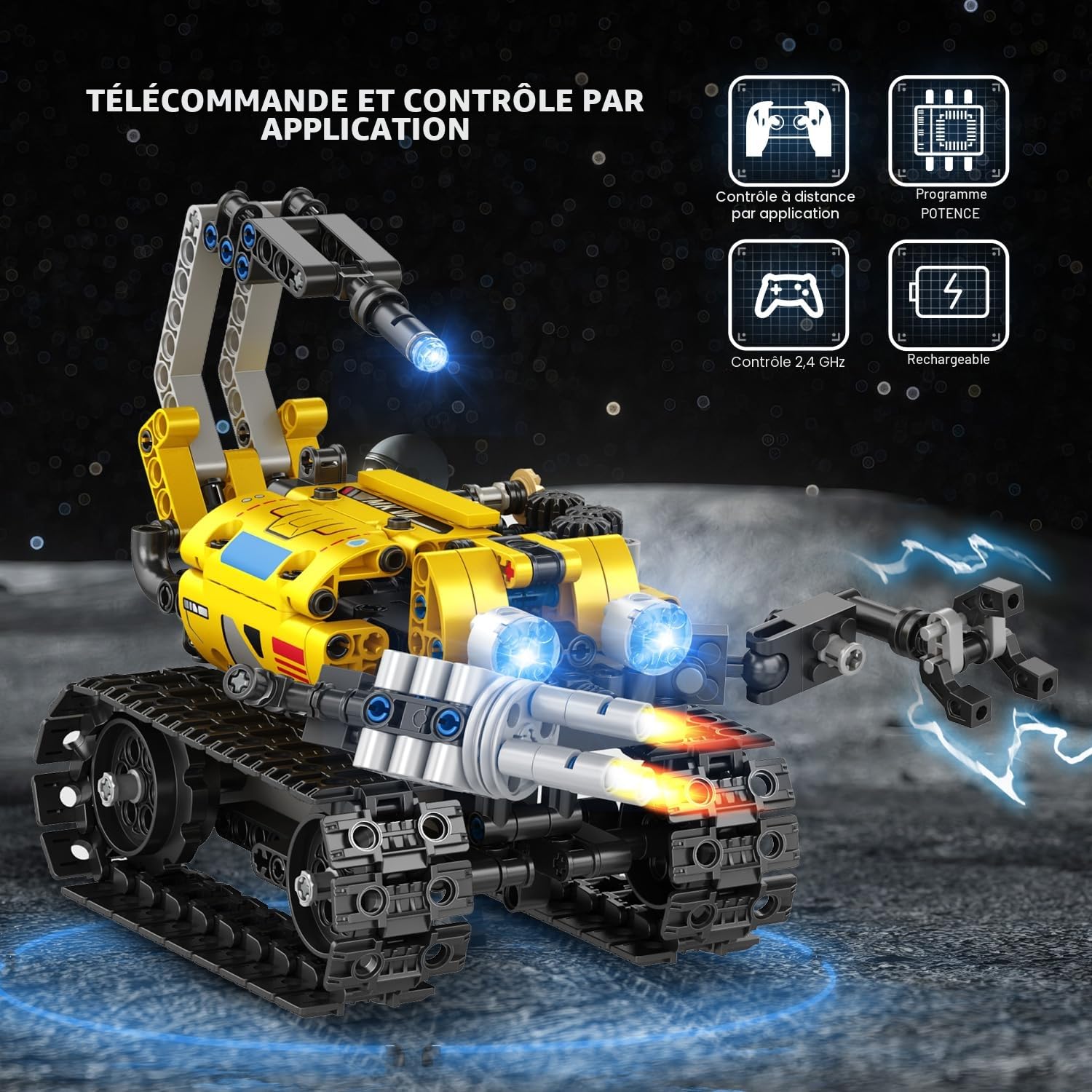 CUBIMANA Robot Jouets de Construction pour Enfants - 5 en 1 Applications et Jouets Technologiques Télécommandés, Robot Mur/Ingénierie/Jouets Mech Scorpion, Cadeaux pour Enfants Garçons Filles