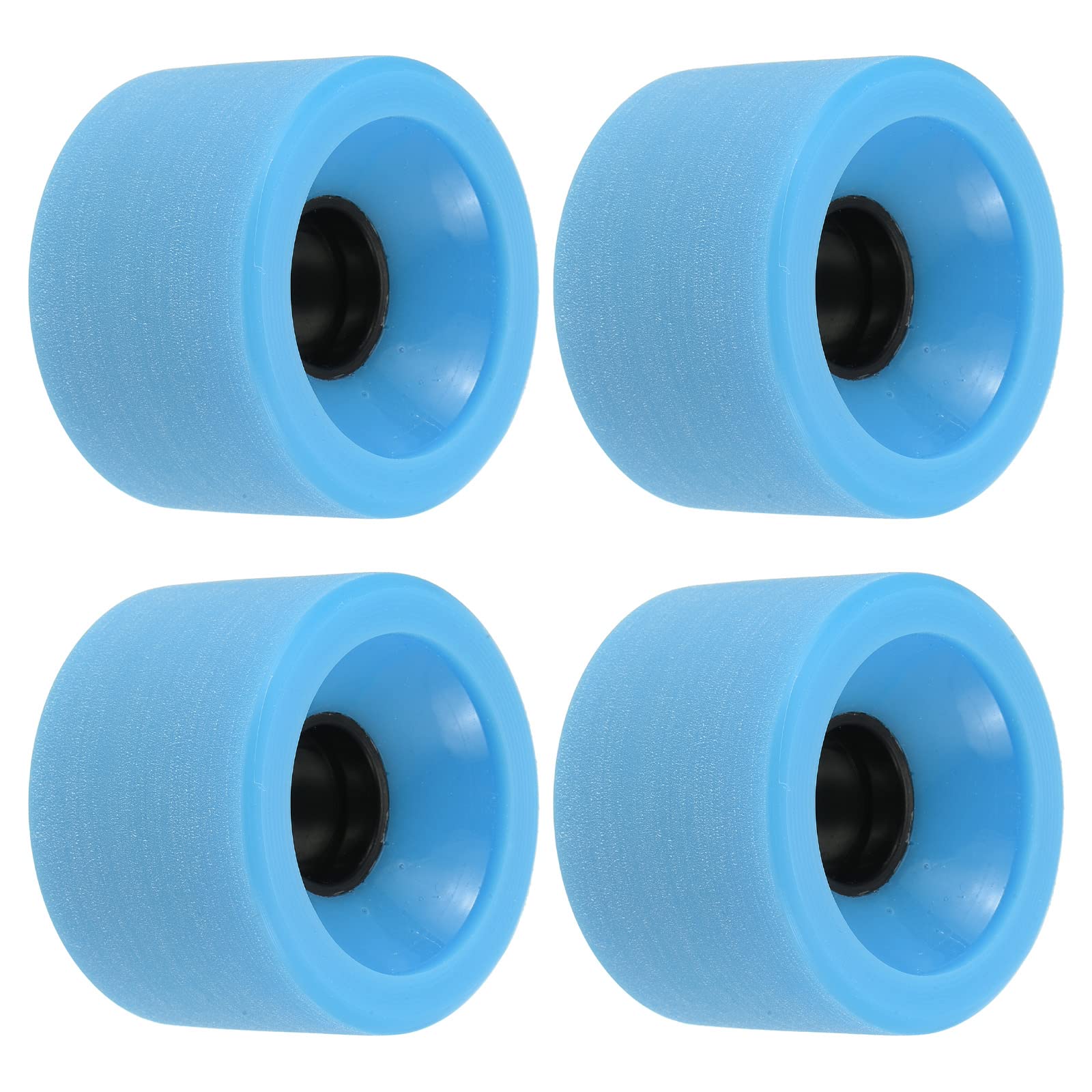 PATIKIL Lot de 4 roues souples pour longboard 78A 65 mm 78A en PU givré, bleu