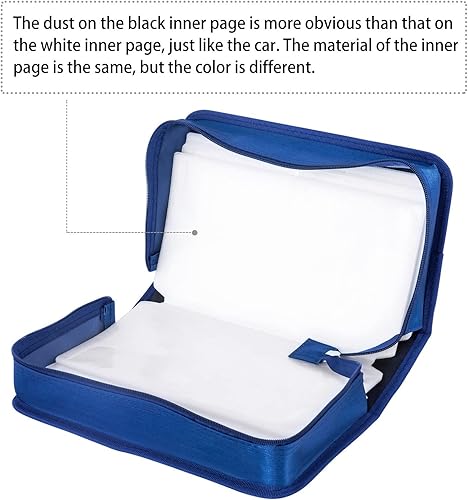 Miniatura 3 de Siveit Funda para CD y DVD, soporte para almacenamiento de CDDVD, capacidad de 128 unidades, organizador de CD, carpeta de CD portátil para viajes
