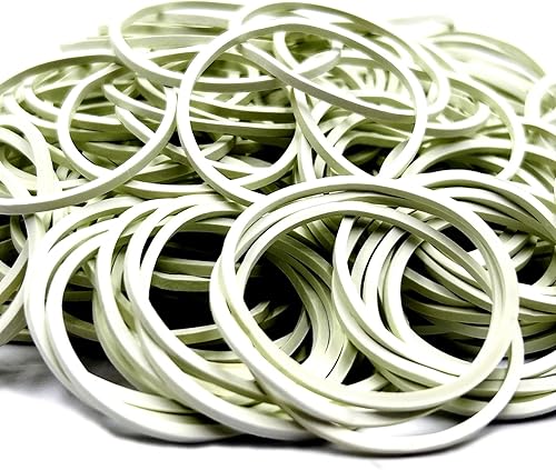 Miniatura 2 de Bandas de goma, 200 bandas elásticas resistentes para uso escolar, hogar y oficina (blanco)