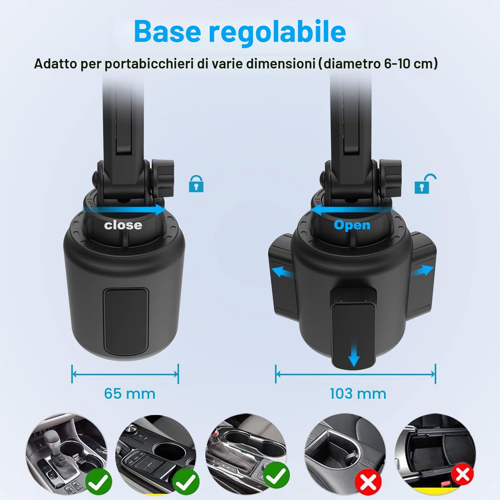 Magnetico Supporto Cellulare Auto Portabicchieri & Bocchette Calamita | [2 Pezzi] Supporto Telefono Auto per iPhone 17 Pro Max 16/ 15 e custodia Mag safe e tutti i Telefono Android