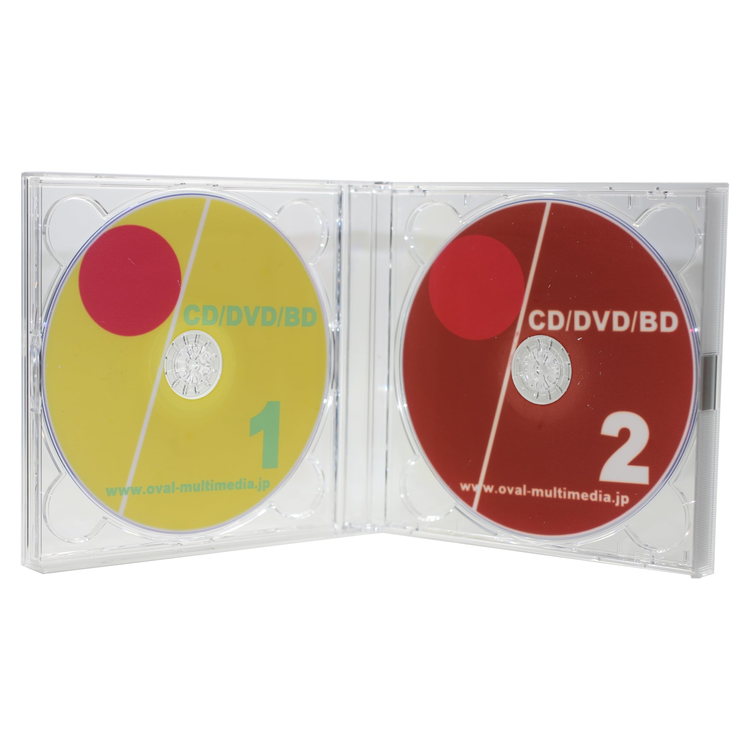 Amazon.co.jp: CDケース 日本製17mm厚2枚収納DUOケース クリア 3個 CD
