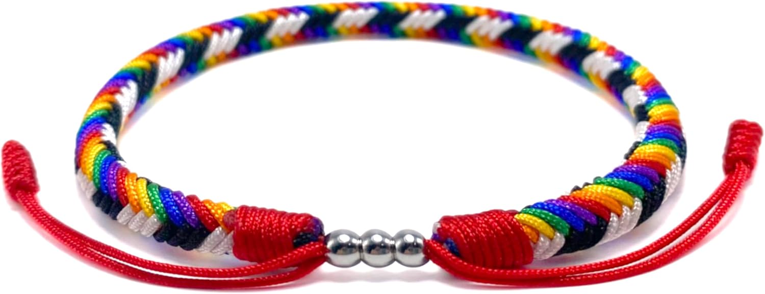 LAMIBEE Pride Infinity Love Wins, LGBTQAI+ Pride Love Wins Tibetan Wrist Wrap Bracelets, With LGBTQ Surfer String Rope Bracelet for Him and Her, Women Men, Support LGBTQ Community - Image 5