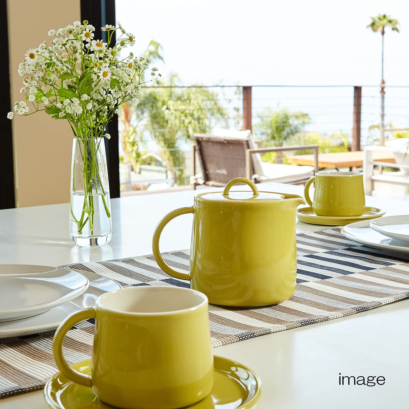 Amazon.com: Fourlife 620 Lmc Lemoncello D'Anjou Teapot, Pottery