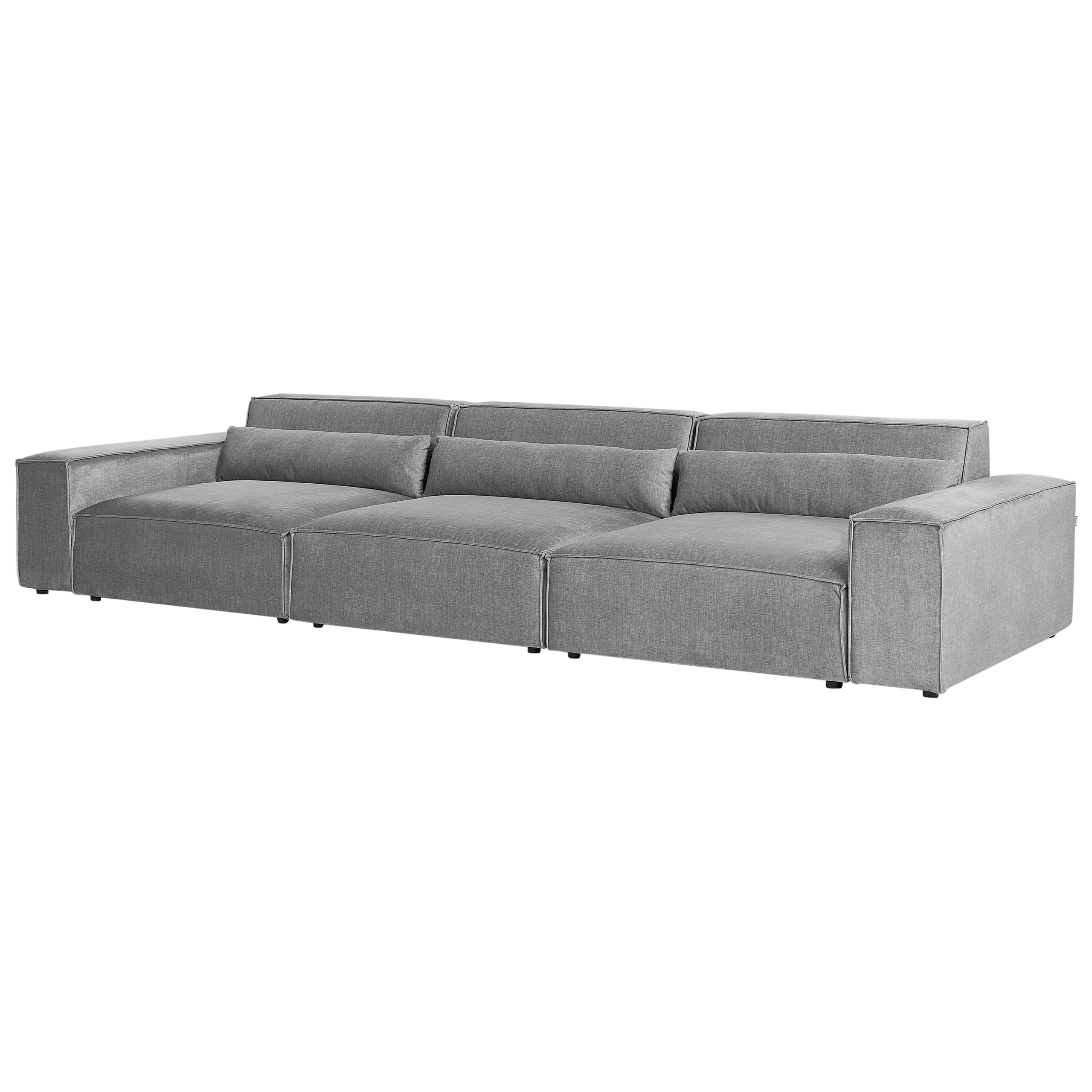 Nowoczesna sofa modułowa 3-osobowa z otomaną kanapa do salonu brązowa Hellnar