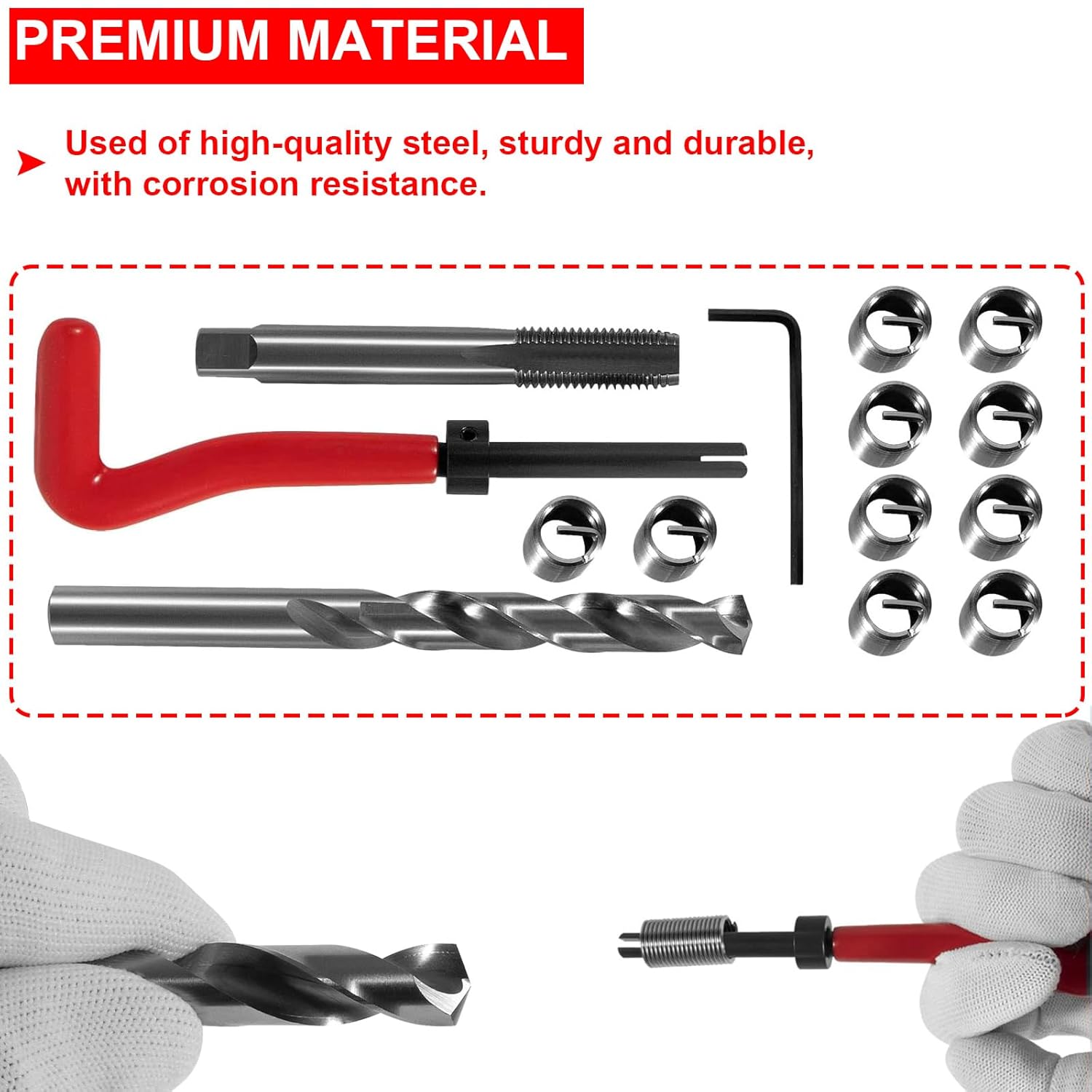 1420 Head Thread Bolt Repair Tool Kit for Toyota 11.5mm x 1.5 Engine Cylinder Head Repair Kits Fit for Honda B16 CR-V Accord Element RSX