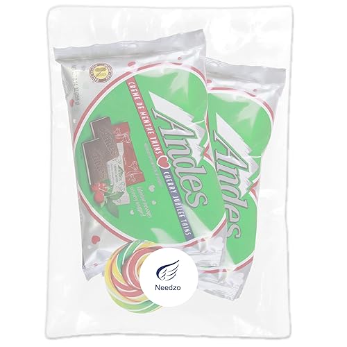 Miniatura 4 de Andes Mint Cherry Jubilee and Creme De Menthe, caramelo para el día de San Valentín, paquete de 2, 9.14 onzas