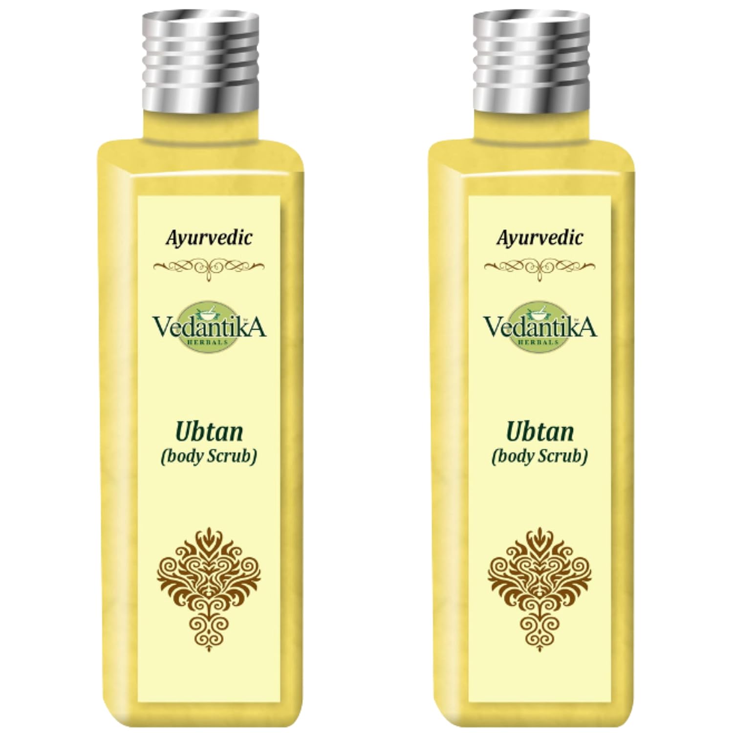 Vedantika Herbals Natural Ubtan Body Scrub | Turmeric Scrub | Face Whitening Scrub | Face And Body Scrub | Paraben Free | Men Women Boys Girls | All Skin Types | 2 X 100 gm | Pack of 2 |