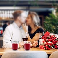 Vista 3 de Paquete de 20 velas votivas rojas sin perfume en vidrio a granel pequeñas velas de cera de soja para el hogar, fiestas, bodas y vacaciones, 20 x 1.8