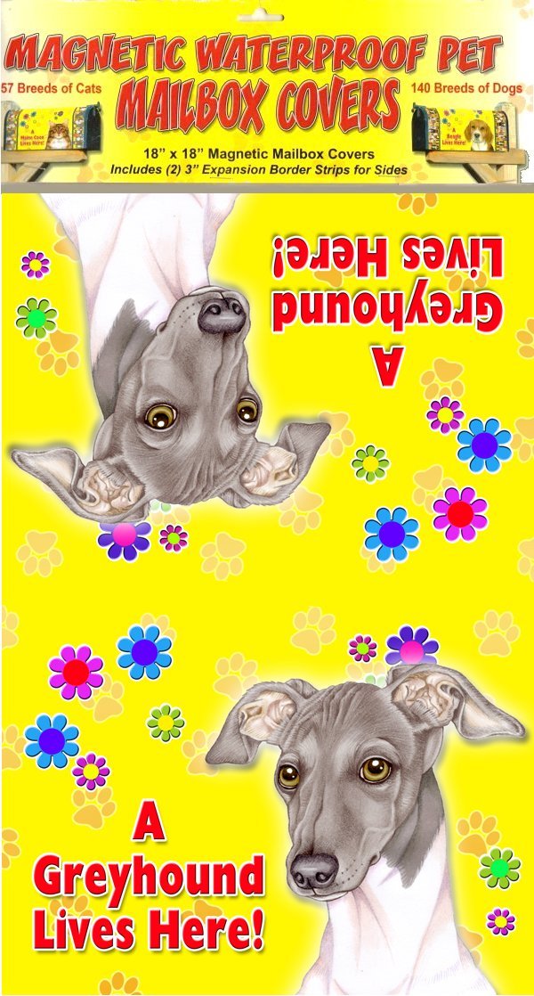 Greyhound 18" x 18" Fully Magnetic Dog Mailbox Cover