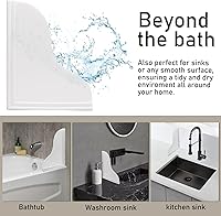 Vista 3 de Kit de protección contra salpicaduras de ducha, protectores grandes contra salpicaduras para bañera, impermeables, autoadhesivos, protectores