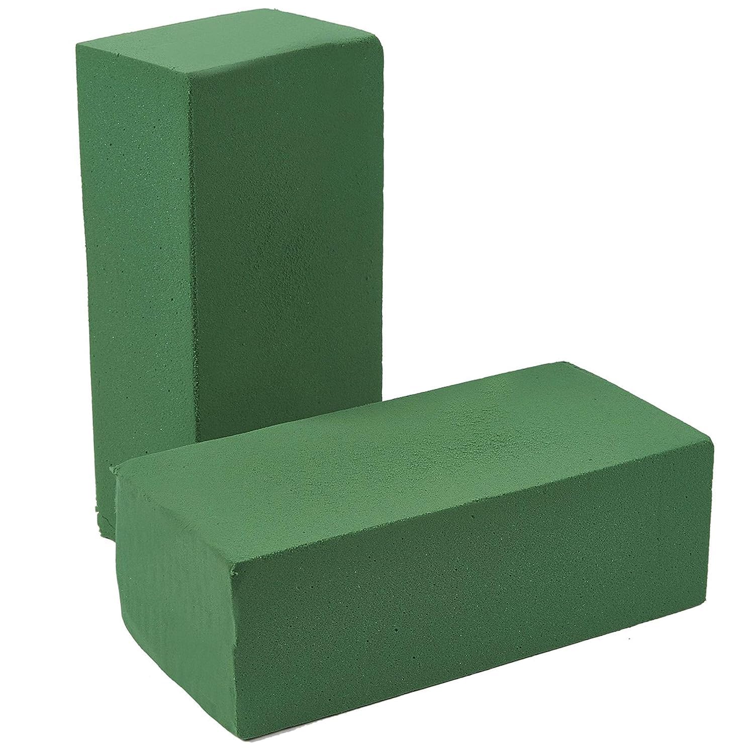 Foam Brick for Flower Basket, Wedding Bouquet, Artificial Flower Arrangement (Green, 10 cm x 8 cm x 22 cm) - Set of 2,Artificial Flora-image-5