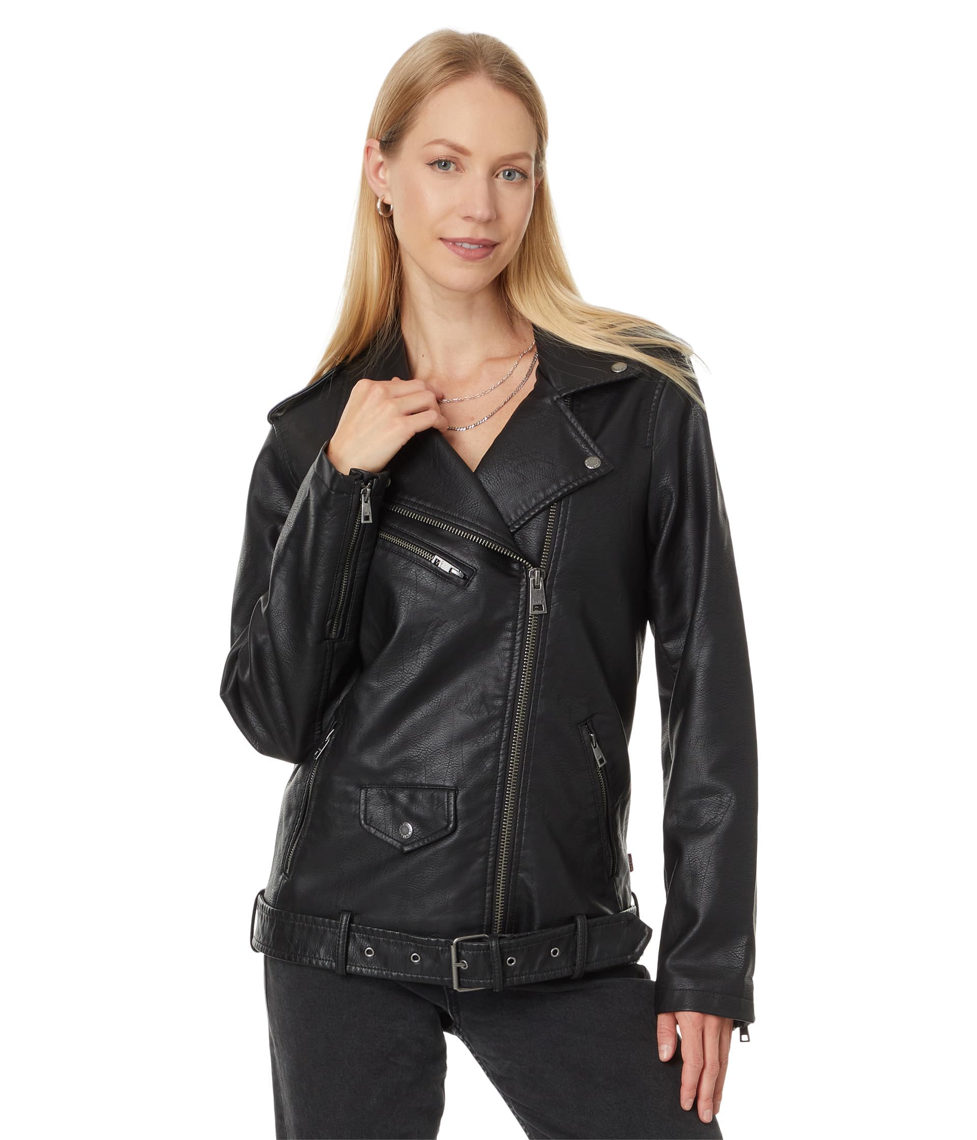 

                                                    Levi's Women's Oversized Faux Leather Belted Motor
