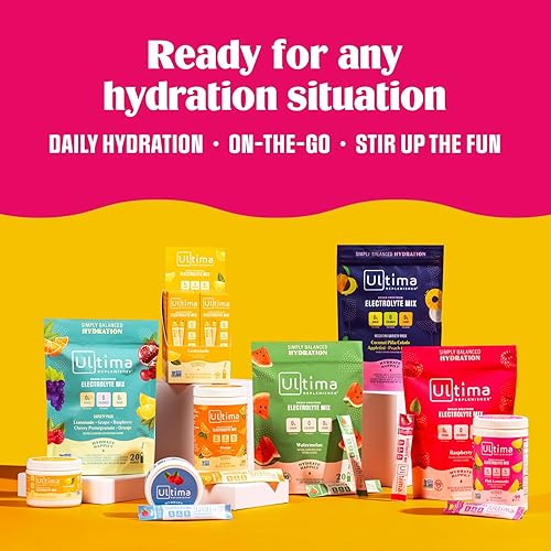 Miniatura 6 de Ultima Replenisher Mezcla de bebidas de hidratación de electrolitos sandía 90 porciones sin azúcar 0 calorías 0 carbohidratos sin gluten ceto sin