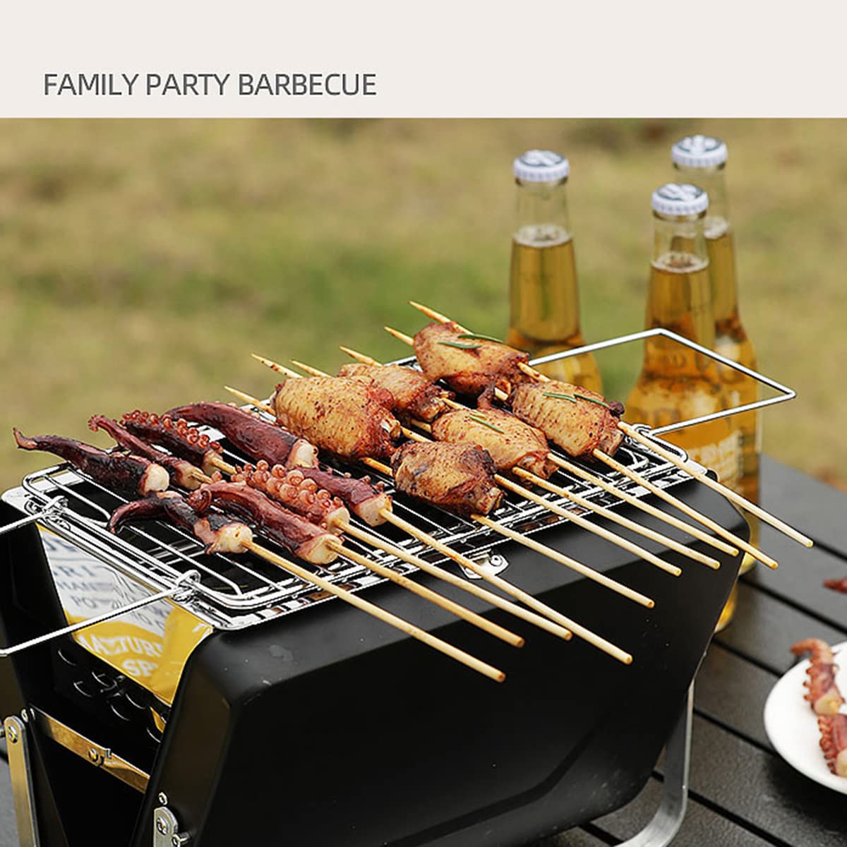 Składane przenośne, lekkie narzędzia do grillowania i na świeżym powietrzu Kemping Podróże Pikniki Ogród Plaża P,Grill ogrodowy