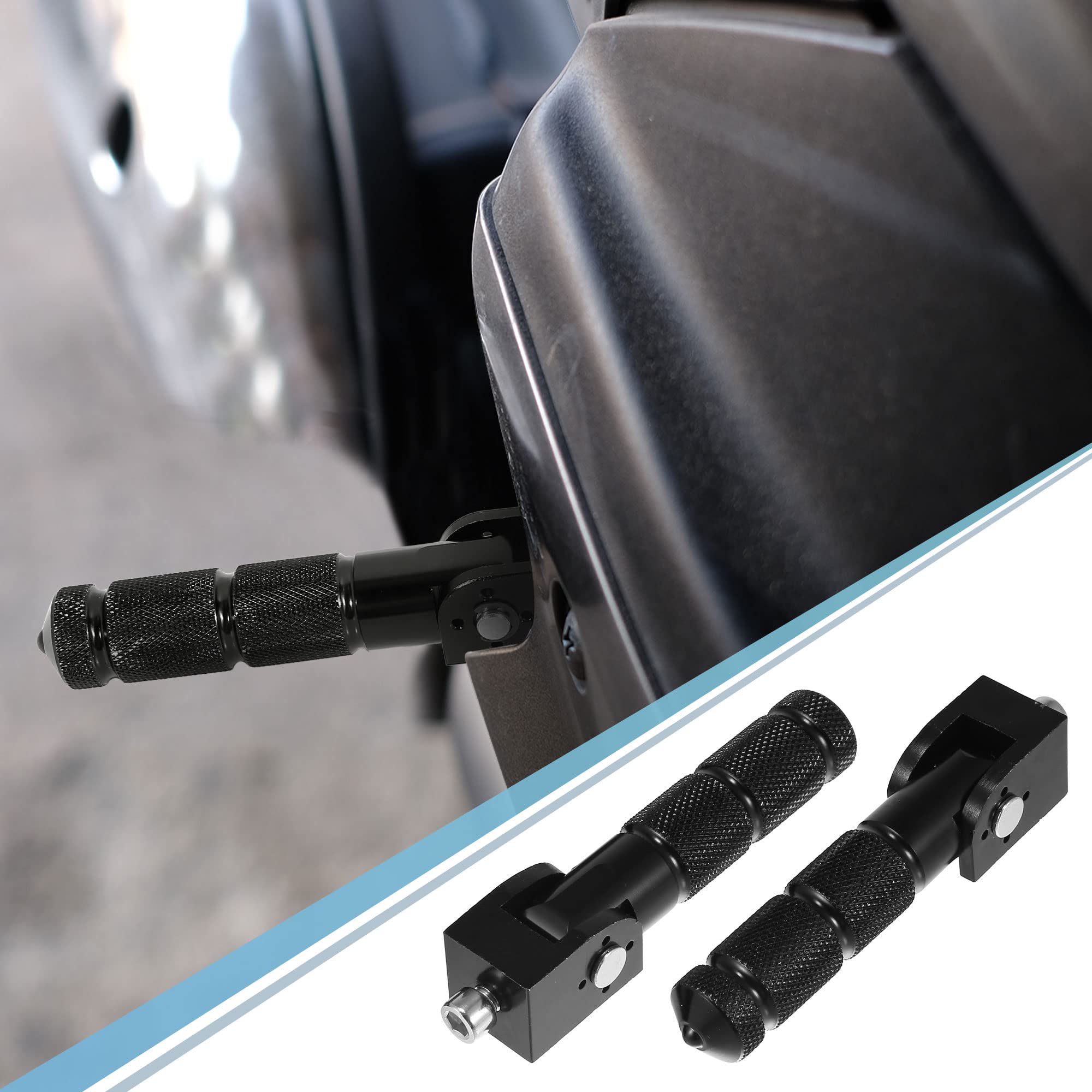 Pédales Arrière De Vélo - Non Spécifié - Pliantes - Acier De Haute Qualité - Noir - Installation Facile - Sport