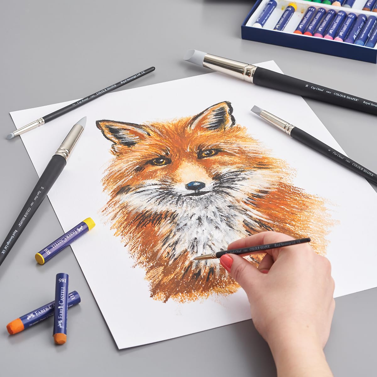 Colour Shaper CSH11502 Gummipinsel - Weiche Elfenbein-Spitze Für Künstler & Maler