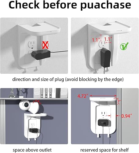 Miniatura 4 de Suptek Paquete de 3 estantes de pared, organizador de pared para el hogar, perfecto para baño, cocina, dormitorios, sostener teléfono celular,