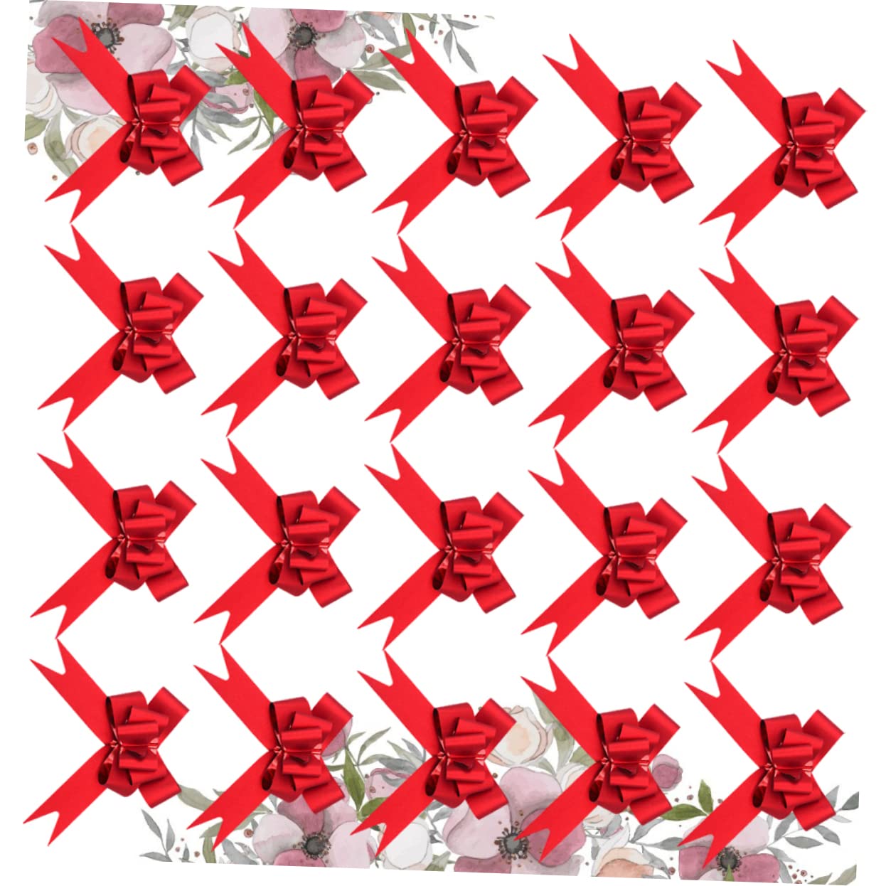 Healeved 60piezas Lazos De Tirar Decorativos con Patrón De para De Navidad Lazos Rojos para Decoración De Fiestas y Eventos