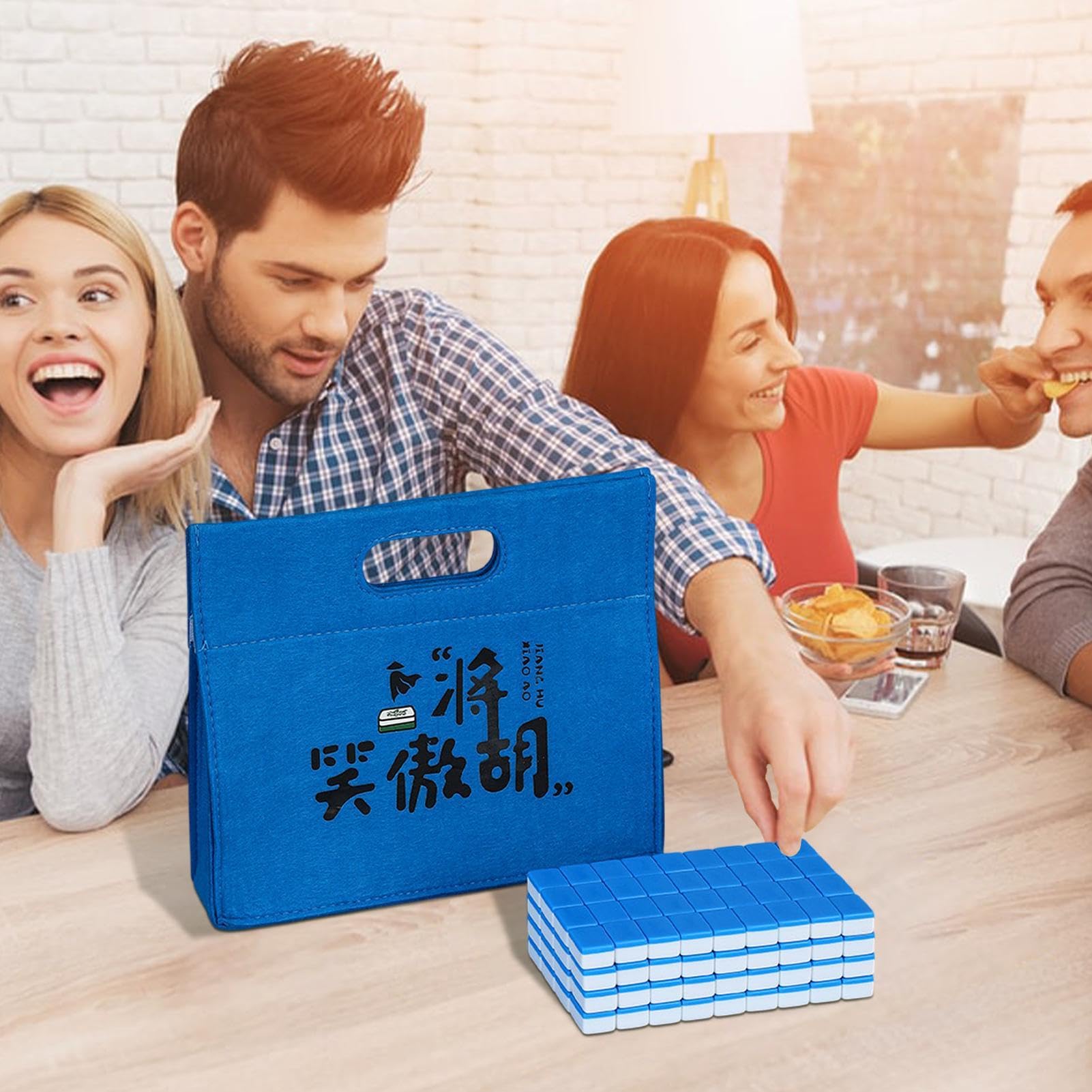 Set di piastrelle Mahjong da tavolo, Mahjong, 2,4 x 1,7 cm