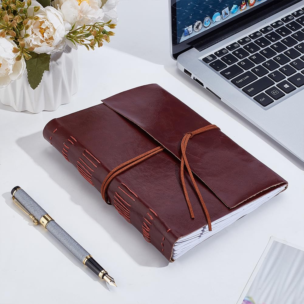 WEBEEDY Diario di viaggio copto fai da te per principianti, rilegatura a mano, set di strumenti per la rilegatura a mano, per adulti, fai da te, accessori per il compleanno, 15 x 21 cm (A5)