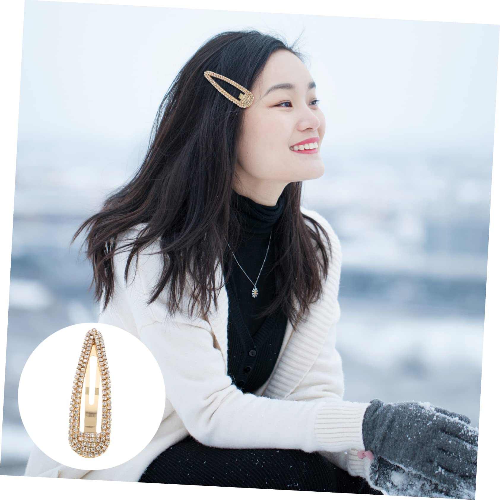 FOMIYES 50stücke Snap Haarnadeln Mit Strass Für Damen Elegante Haarspangen Für Hochzeiten Partys Und Alltag Vielseitig Einsetzbar Und Passend Zu Jedem Haarschnitt Und Outfit