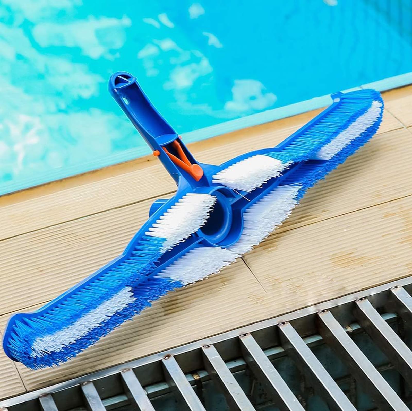 CUSMA Cepillo De Limpieza De Piscinas, Limpiador De Cepillo con Cabezal De Succión De Piscina para Herramienta De Limpieza De Suelo De Piscinas