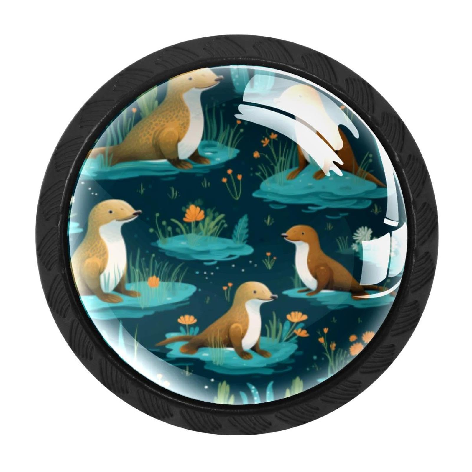 Chenzzzz Multicolored 01 4 Pack Platypus Duckbill Kitchen Cabinet Knobs Drawer Knobs Dresser Knobs Matte Black Zinc Knobs Drawer Pulls Door Knobs Dresser Drawer Handles Knobs For Dresser Drawers