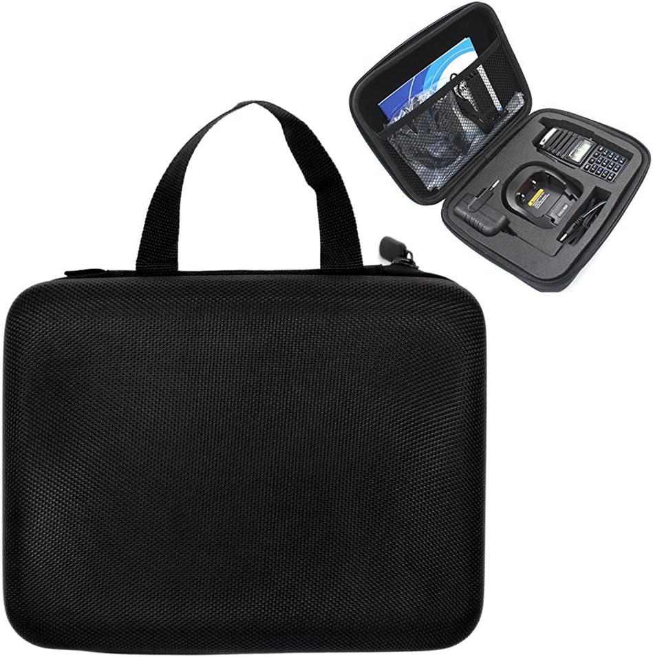 Carrying Case for Baofeng UV-82, UV-89 Series Radio, Black, Modern, Unisex, 78L, Nylon, Zipper Closure, Non-Slip Handle, Perfect Protective, All-in-One Storage, Travel & Home Storage