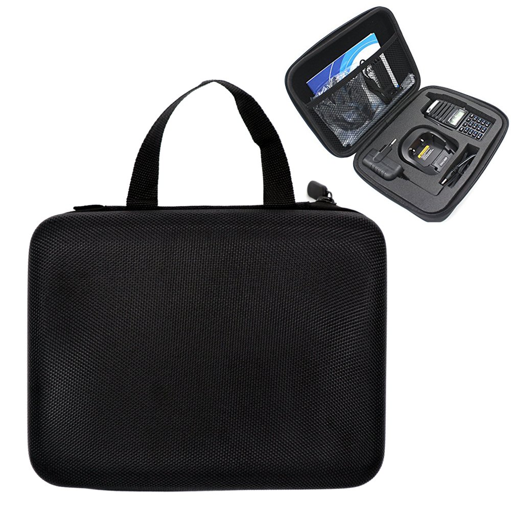 Carrying Case for Baofeng UV-82, UV-89 Series Radio, Black, Modern, Unisex, 78L, Nylon, Zipper Closure, Non-Slip Handle, Perfect Protective, All-in-One Storage, Travel & Home Storage