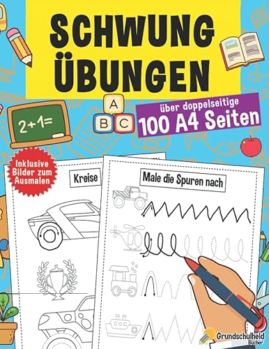 Schwungübungen ab 4 Jahren: Der große Kindergartenblock - Vorschulheft und Vorschulbuch - Übungsheft für Kindergarten und Vorschule - A4 Vorschulblock ... - auch für Kindergarten und Schule, Band 3)