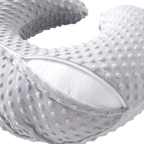 Miniatura 4 de Almohada de lactancia y posicionador para lactancia, almohadas ultrasuaves para lactancia materna para bebés para más apoyo para mamá y bebé, con