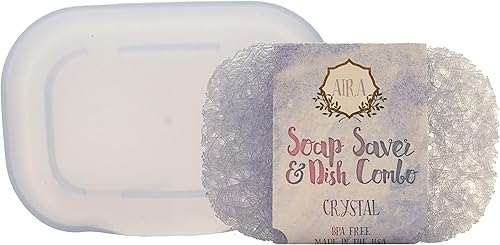 Miniatura 6 de Aira Jabonera - Jabonera y Soporte - Soporte para Ducha y Baño sin BPA - Drena el Agua, Circula el Aire, Extiende la Vida del Jabón - Fácil de Pez