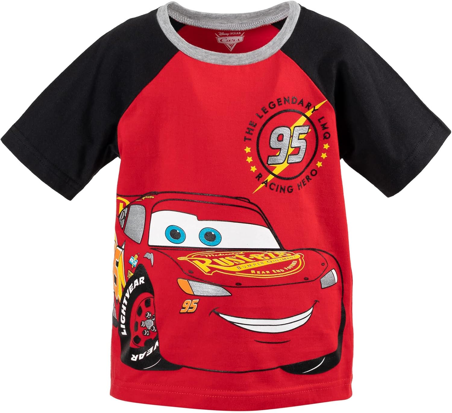 Miniatura 3 de Disney Pixar Cars Mickey Mouse King Toy Story Buzz Lightyear - Conjunto de camiseta gráfica y pantalones cortos de rizo francés