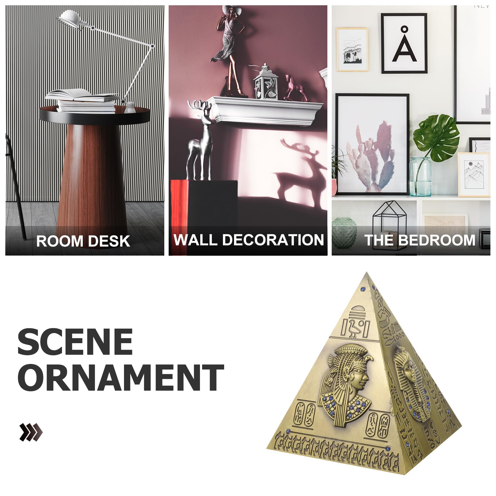 iplusmile Pyramiden Spardose aus Legierung 14x14x16,5cm Retro Ägyptische Sparbüchse Schreibtischdekoration Geschenkidee
