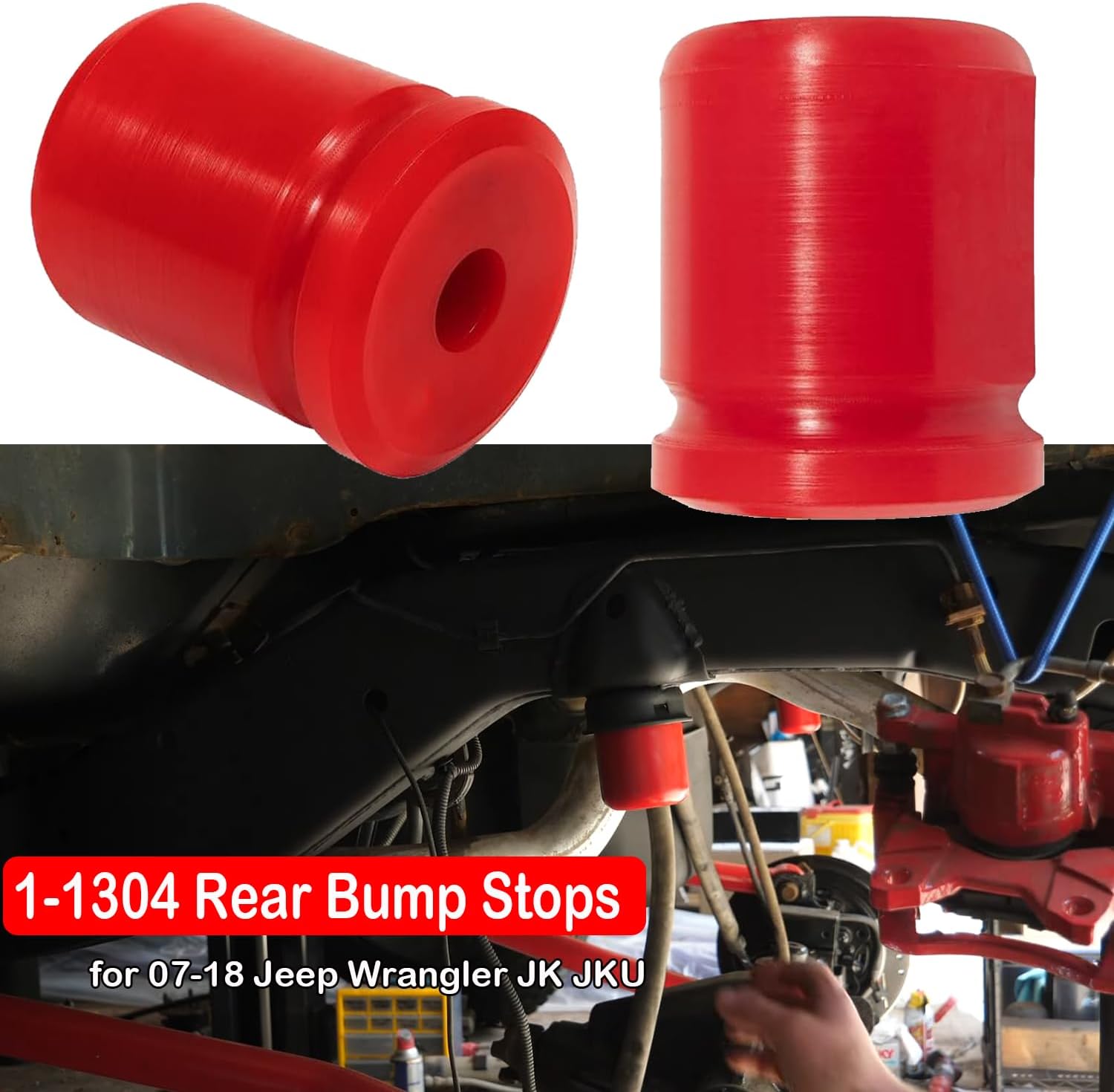 1-1303 Front Bump Stops & 1-1304 Rear Bump Stops for 2007-2018 Jeep Wrangler JK JKU