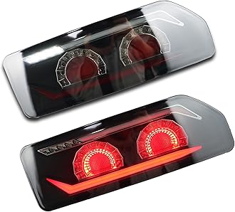 GEEGEETOP Upgrade Full LED Tail Lights DRL for Suzuki Jimny 2019-2025,Smoked LED Tail lights Rear Brake Lamps & Turn Signal lamp & Parking Light & Reverse Light,2PC Passenger and Driver