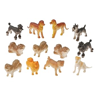 mini plastic dog figurines