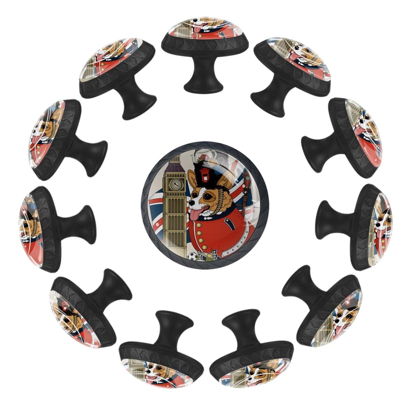 Boutons de tiroir ronds Corgi pour une touche de tendresse à la maison