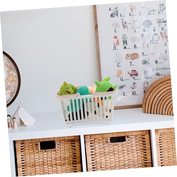 4 pack Plastic Storage Basket Desktop Basket Organizer for Cosmetics Stationery Toys Sundries Open Design Portable for Home Office Nursery 6.29 X 5.11 X 3.14 in