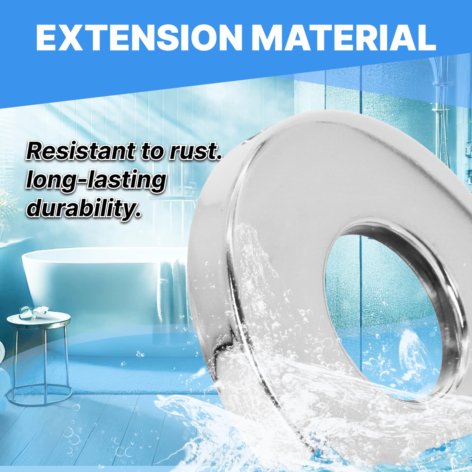 Hugwish tap Shower Pipe Cover Plate 3/4 inch 27 mm x 62 mm x 8 mm in Height 4pcs - Image 4