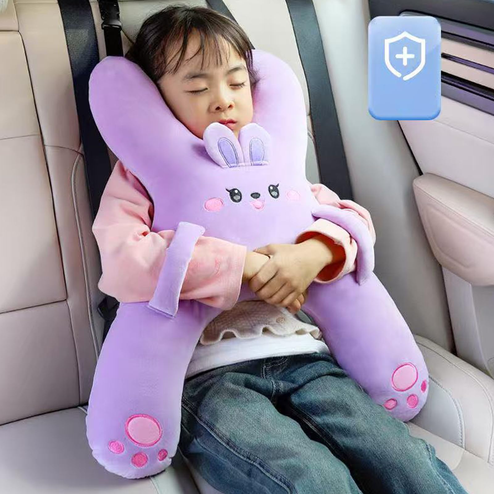 da viaggio per bambini – cervicale con forma imbottita H – da viaggio traspirante per auto o aereo | da viaggio per vacanze in famiglia e voli