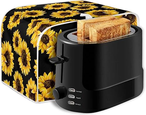 Miniatura 7 de DISNIMO Cubierta para tostadora de girasol de 2 rebanadas, cubierta para hacer pan, cubiertas de electrodomésticos pequeños de cocina, cubierta para